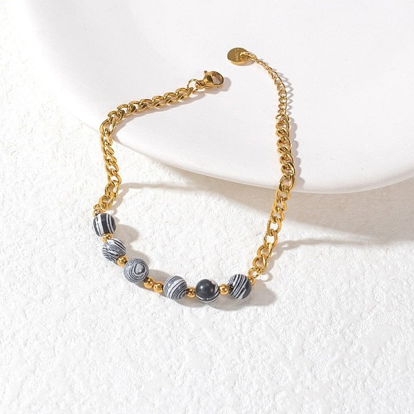 Handmade beaded pearl bracelet, niche design, minimalist bracelet