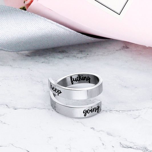 Stylish Stainless Steel Double Layer Ring