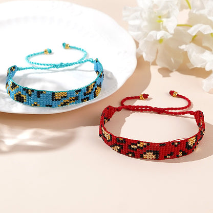 Handmade Colorful Leopard Print Bracelet for Women, Perfect Gift for Friends.