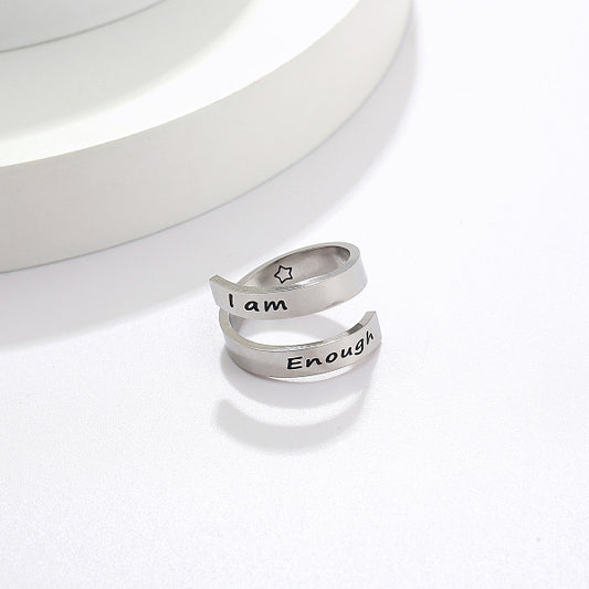 Elegant Stainless Steel Double Layer Ring Individual Piece