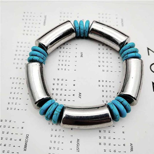 Fashionable and personalized bracelet, acrylic curved pipe bracelet, curved bamboo pipe
