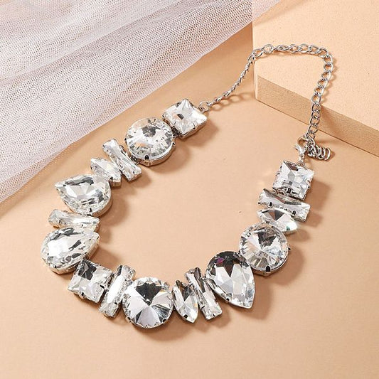 IG Style Elegant Geometric Artificial Gemstones Alloy Wholesale Necklace