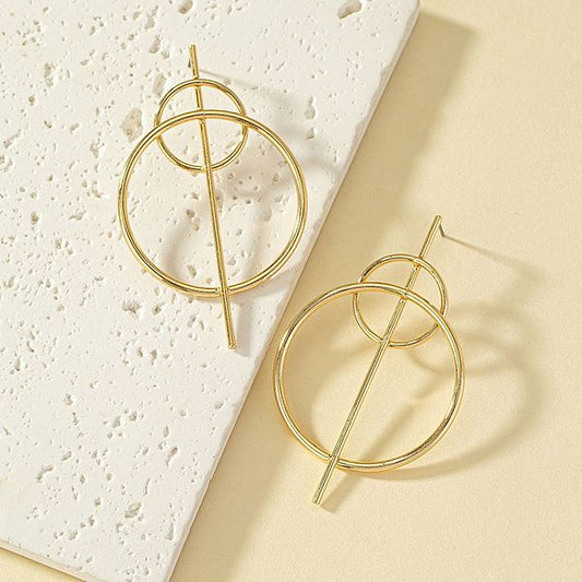 Modern Style Simple Style Circle Alloy Plating Women'S Ear Studs