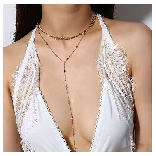 Lady Solid Color Alloy Layered Women'S Layered Necklaces