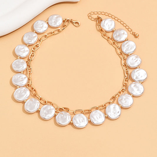 Baroque Pearl Necklace: Exquisite Layered Design for Mother's Day Gift