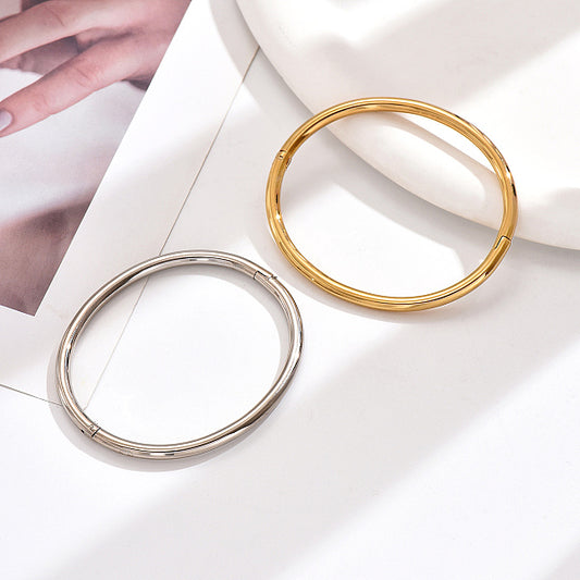 Minimalist Stainless Steel Bracelet, Unisex Couples' Daily Wear