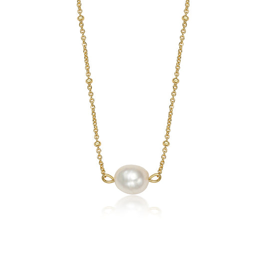 Classic Baroque Pearl Necklace, Elegant Gift for Women, Girls, Mothers