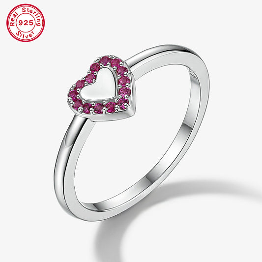 S925 Silver Ring - Sweet and Simple Heart-shaped Jewelry for Mom/Wife/Her