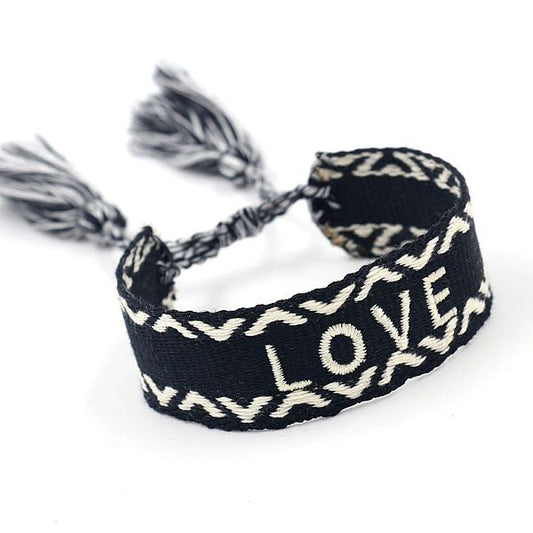 1 Piece Ethnic Style Letter Polyester Braid Couple Bracelets