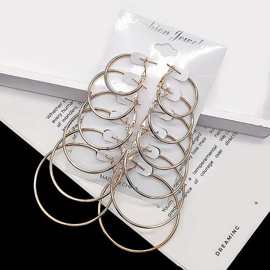 1 Set Simple Style Round Alloy Plating Women'S Earrings